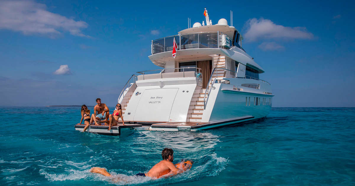 A Sea Bob and a rental boat in Ibiza